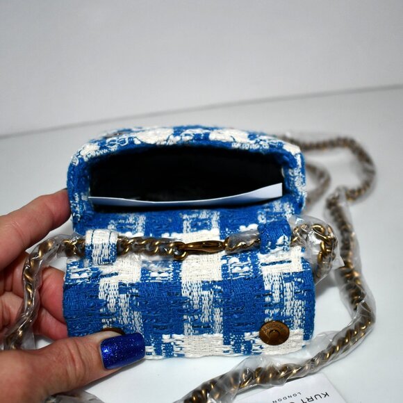 KURT GEIGER LONDON Handle MICRO Kensington in Blue NWT - Picture 3 of 6